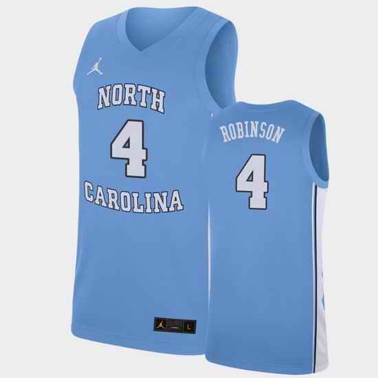 Men North Carolina Tar Heels Brandon Robinson College Basketball Carolina Blue Replica Jersey